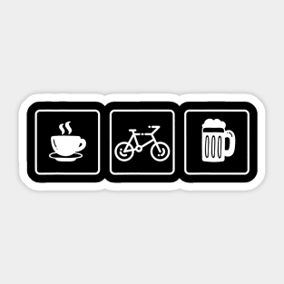 Mens Coffee Cycling Beer Fathers Day 2020 Sticker